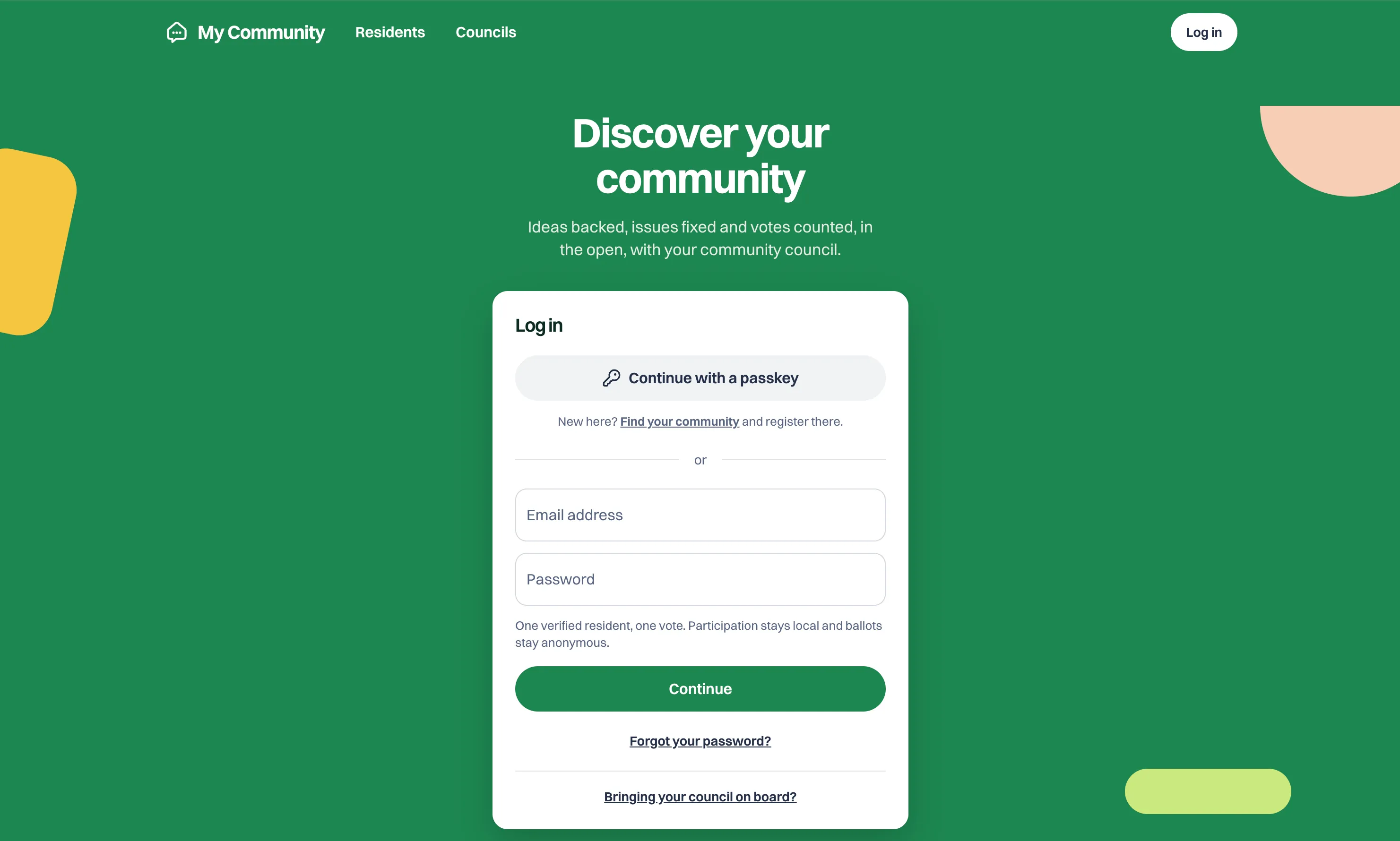 MyCommunity screenshot